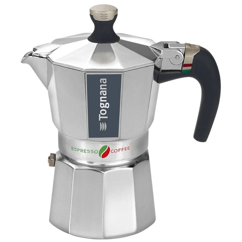 Tognana - Kaffeemaschine für 1 Tasse aus silbernem Aluminium
