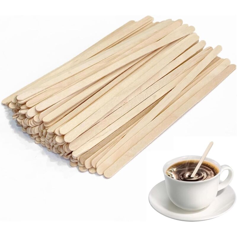 Kaffeerührstäbchen,100 Stück 14 Cm Rührstäbchen ,lange Aus Holz. Einweg Kaffeestäbchen, Kaffee Holzrührstäbe. Sticks Für Tee Und Kaffee. Holzstäbchen