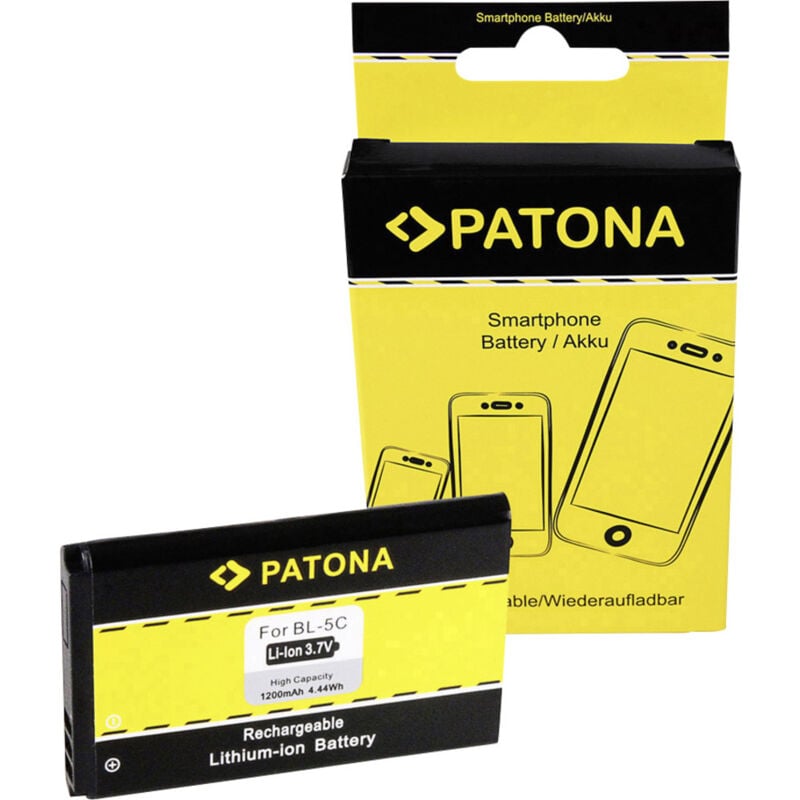 Patona - BL-5C 6600/3100/7610/6230 Kamera-Akku ersetzt Original-Akku (Kamera) BL-5CA, BL-5CB, BL-5C, h