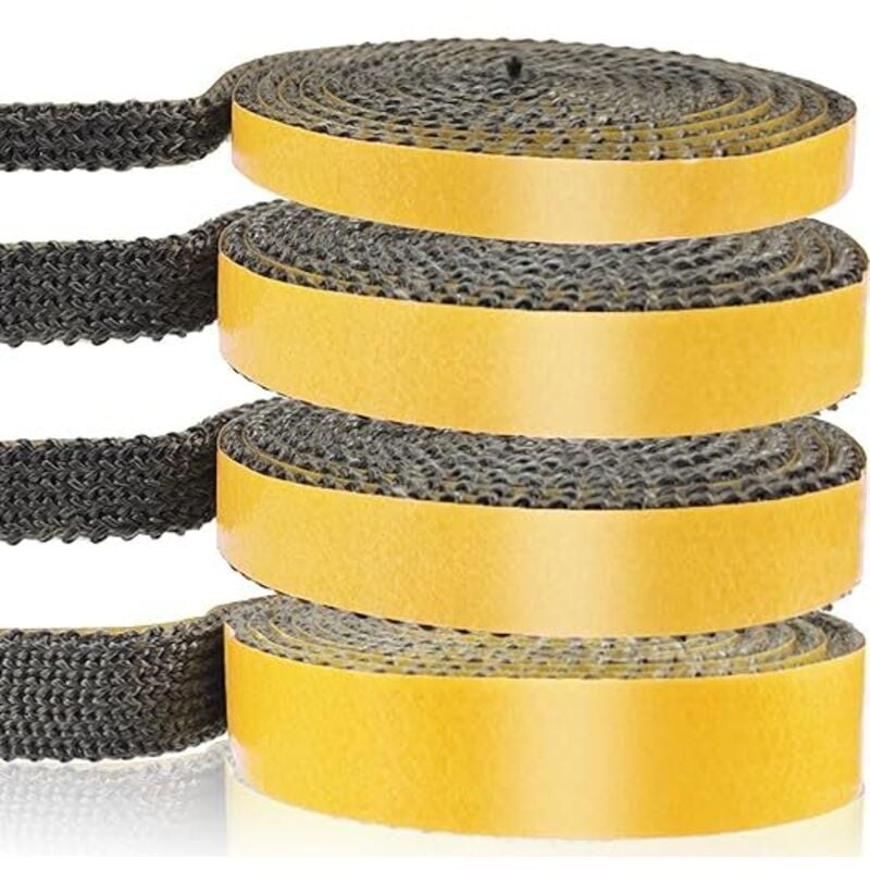 Kamin Dichtband, Selbstklebend Dichtung für Kaminofen, Ofenrohr, Kamintür, Schornsteinverlängerung, Smoker, Hitzebeständiger Ofendichtschnur (3mm x