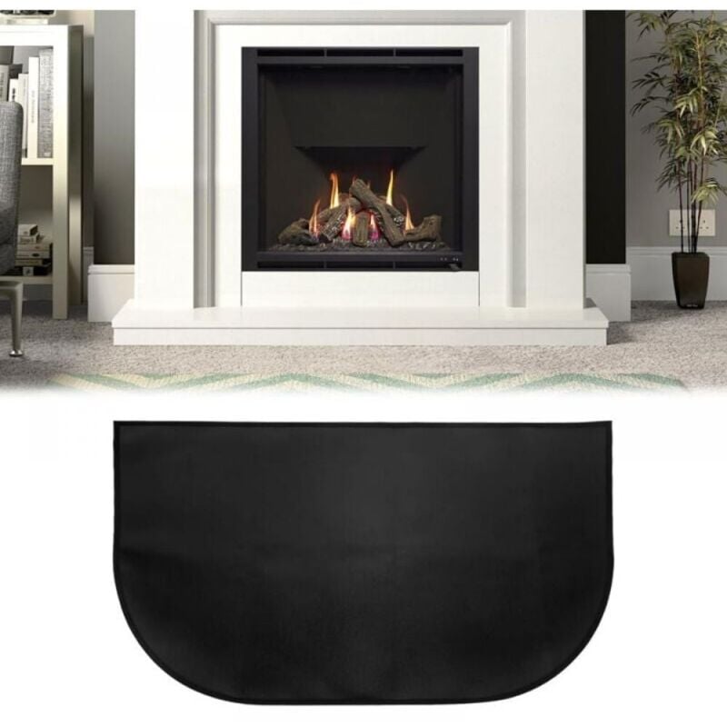 Kamin-Teppich, Brandschutzschutzmatte, feuerfester Teppich vor dem Kamin, feuerhemmender Teppich vor dem Kamin, halbrunder Kamin-Teppich, Ofen,