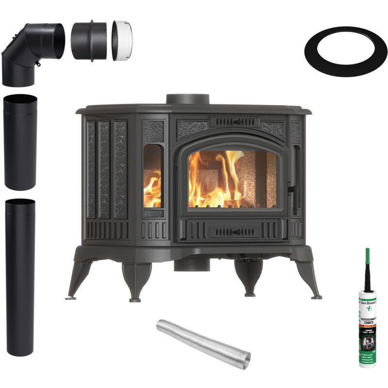 Kaminofen Gusseisen KRATKI K9 ECO Ø 150 8 kW