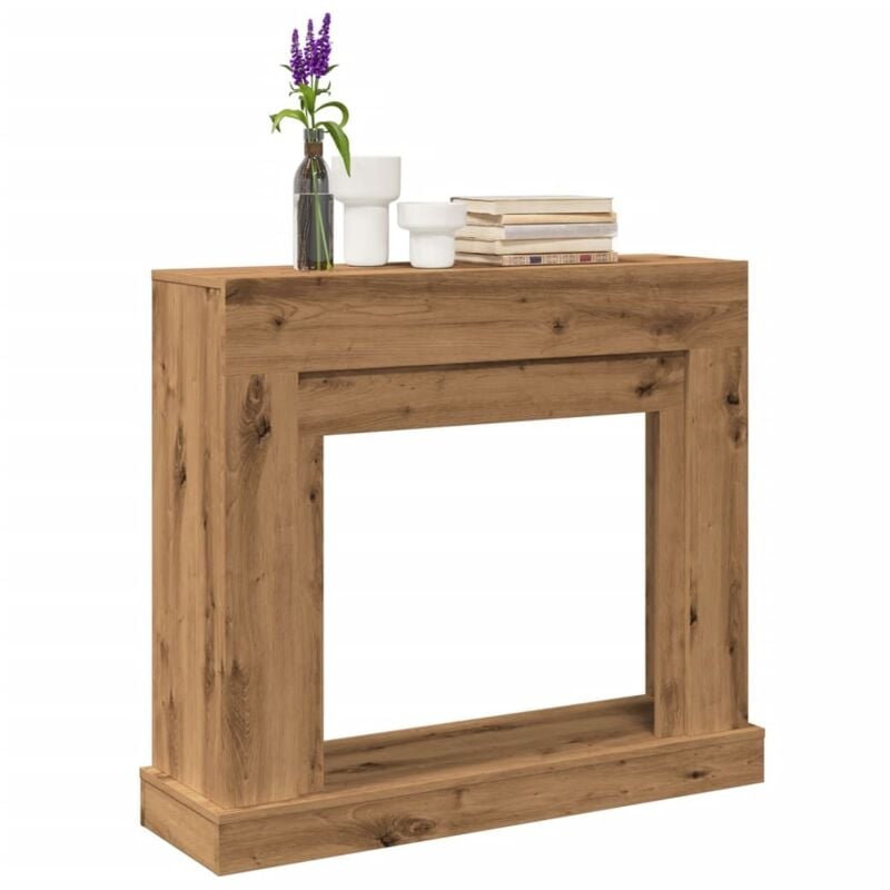 Kaminumrandung Artisan-Eiche 100x30x87,5 cm Holzwerkstoff - Vidaxl