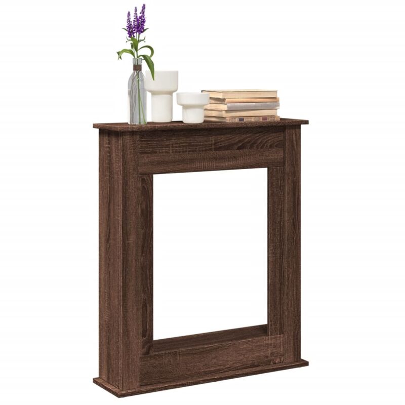 Vidaxl - Kaminumrandung Braun Eichen-Optik 75x20x87,5 cm Holzwerkstoff
