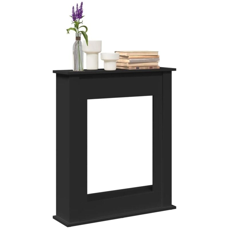 Kaminumrandung Schwarz 75x20x87,5 cm Holzwerkstoff Vidaxl
