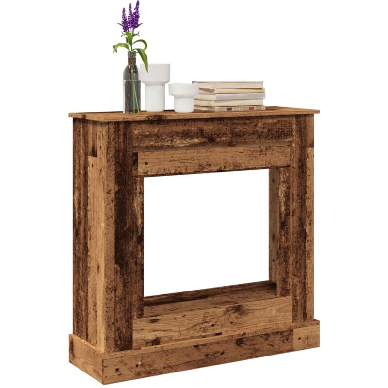 Kaminumrandung Altholz-Optik 90x30x90 cm Holzwerkstoff Vidaxl