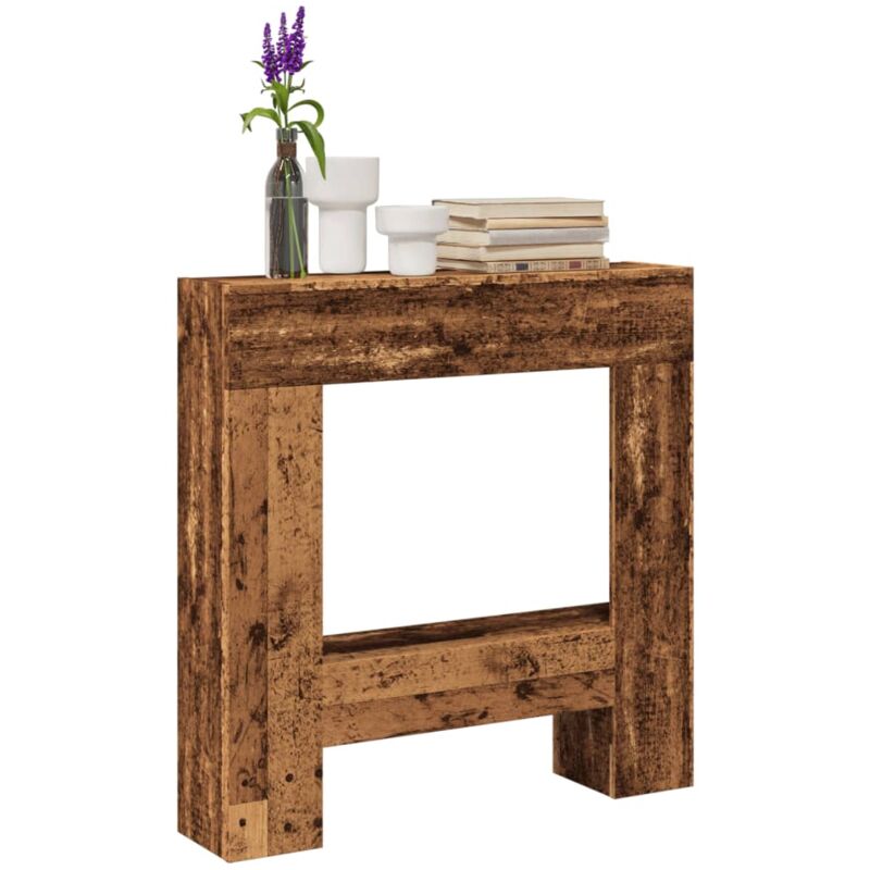 Kaminumrandung Altholz-Optik 81x18x82 cm Holzwerkstoff Vidaxl