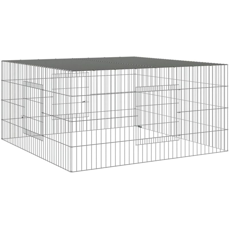 Kaninchenkäfig 110x110x55 cm Verzinktes Eisen Vidaxl