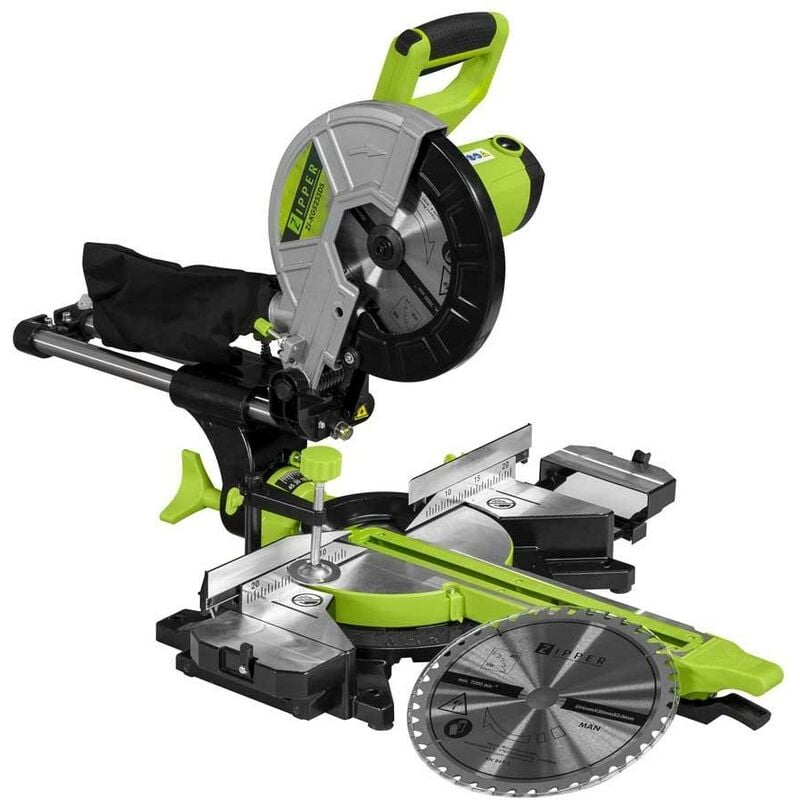 Zipper - kapp und zugsage 2000W 255mm holz stahl aluminium ZI-KGS255DS