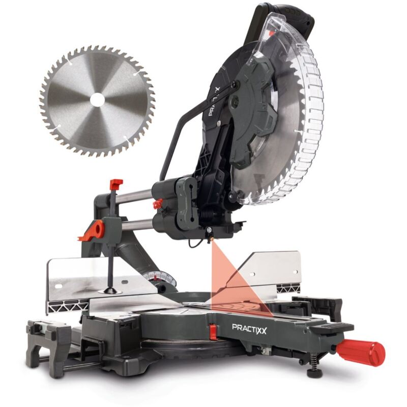 Kapp-Zugsäge PX-KZS-305PA Practixx - Schnitthöhe 180mm x 340mm Laser Softstart Posaunenauszug