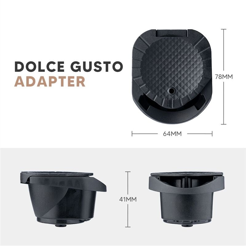 Kapseladapter für Nespresso-Kapseln, konvertieren Sie Dolce Gusto Crema Make für Dolce Gusto Kaffeemaschine Piccolo Xs Genio 2A