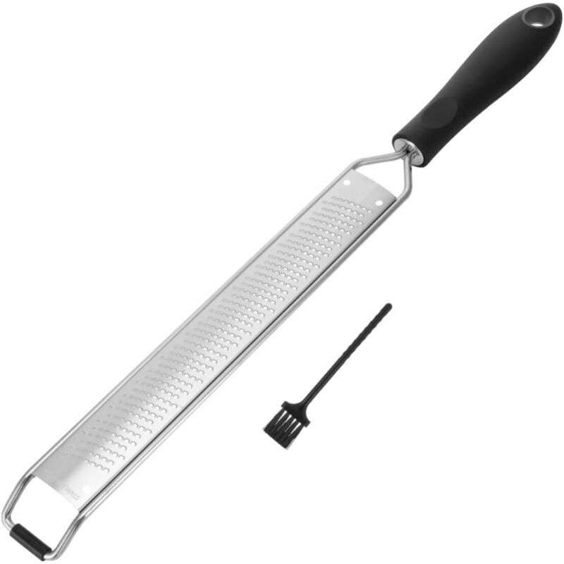 Käsereibe aus Edelstahl 304, leicht zu reinigen, für Käse, Zitrone, Karotten, Schutz und Bürste