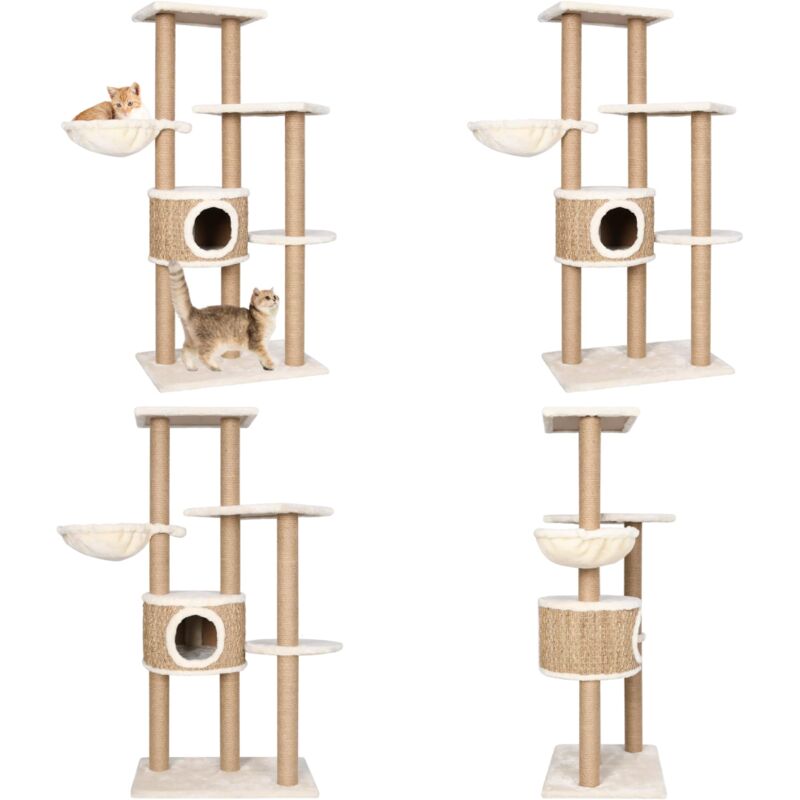 Katzen-Kratzbaum 126 cm Seegras - Katzenkratzbaum - Kratzbaum - Katzenmöbel - Katzenspielplatz - Seegraskratzbaum - Home & Living
