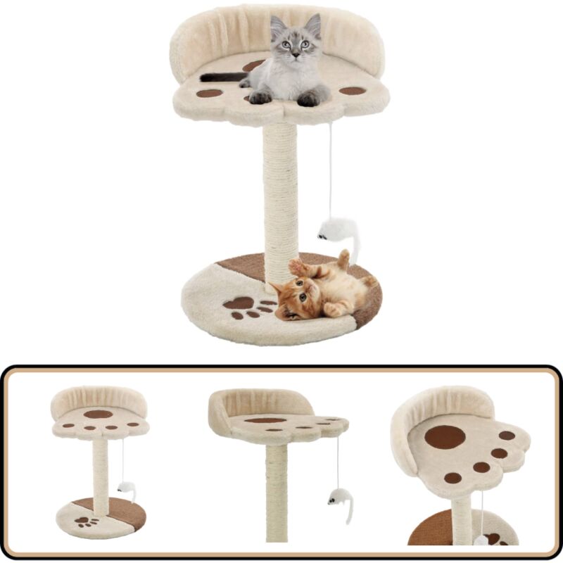 Vidaxl - Katzen-Kratzbaum Sisal 40 cm Beige und Braun - Katzen Kratzbaum - Sisal Kratzbaum - Katzenmöbel - Spielplatz Katze - Katzenhaus