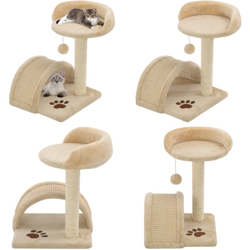 Vidaxl - Katzen-Kratzbaum Sisal 40 cm Beige und Braun - Katzen Kratzbaum - Sisalkratzbaum - Katzenmöbel - Katzenspielplatz - Katzenkletterbaum - Home