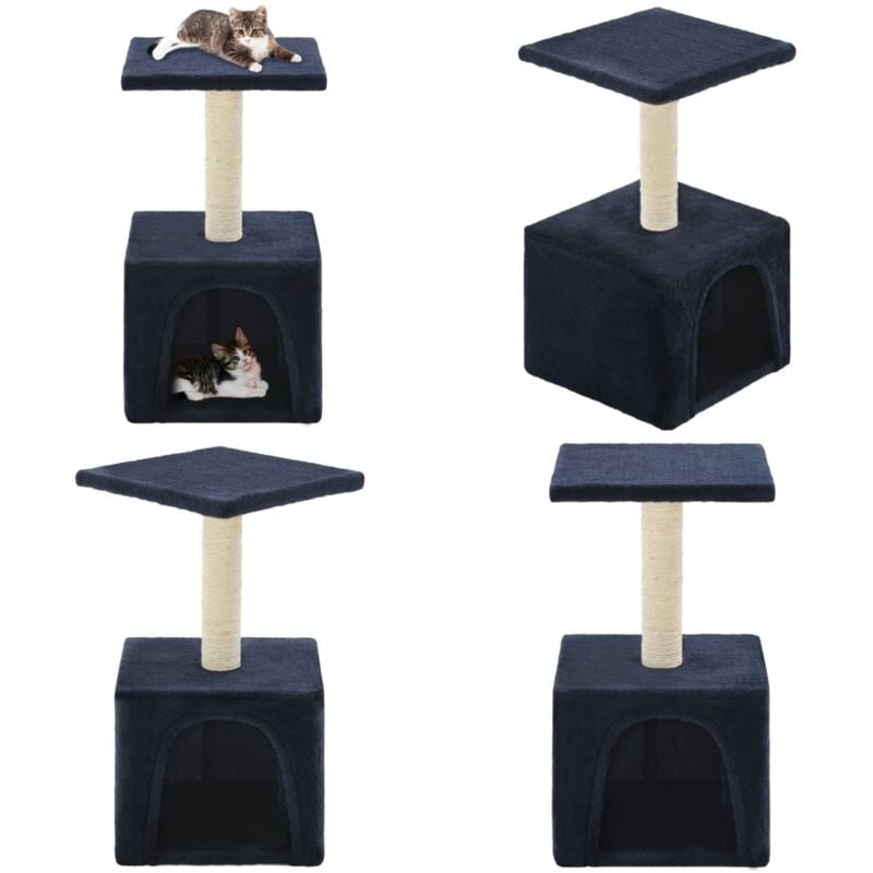 Vidaxl - Katzen-Kratzbaum Sisal 55 cm Dunkelblau - Katzen Kratzbaum - Katzenmöbel - Kratzbaum Sisal - Katzenkletterbaum - Spielplatz Für Katzen
