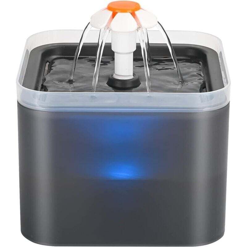 Katzenbrunnen: Extrem leiser Katzenbrunnen – Hundebrunnen mit LED-Beleuchtung – Mehrere Filter – 3 Wasserdurchflussmodi XXW