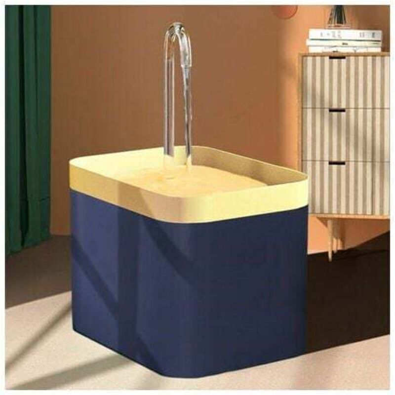 Katzenbrunnen mit automatischem USB-Filter, elektrisch, leise, 1,5-Liter-Umwälznapf, gefilterter Wasserspender für Katzen, dunkelblau, 250 g