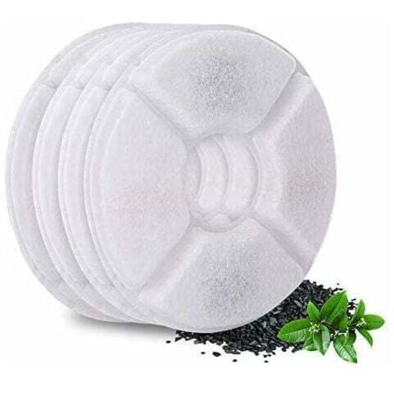Katzenbrunnenfilter, Ersatzfilter für Brunnen, Aktivkohlefilter Ersatzfilter für Brunnen Filter für Katzenbrunnen Blumenwasserbrunnen, 4 Stück mumu