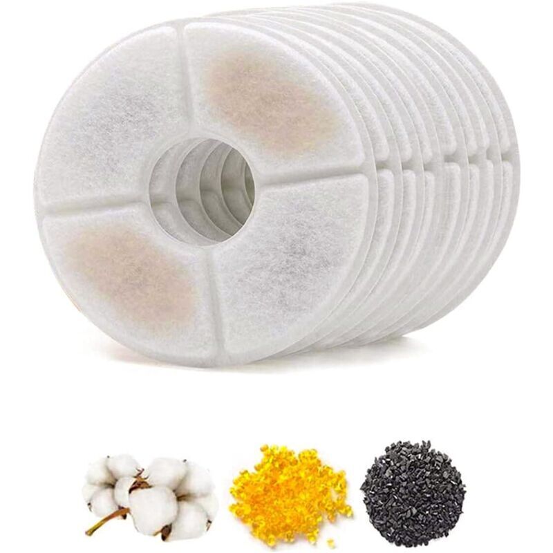 Katzenbrunnenfilter, Ersatzfilter für Katzenbrunnen, 8er-Packung mit Harz und Aktivkohle