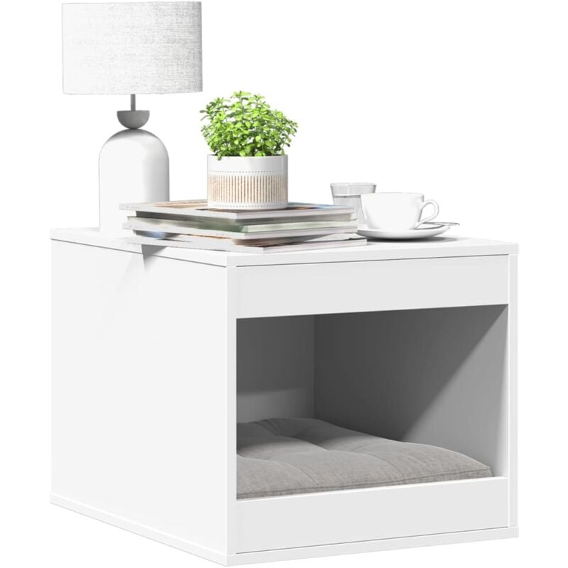 Katzenklo Weiß 47x59x42 cm Holzwerkstoff Vidaxl