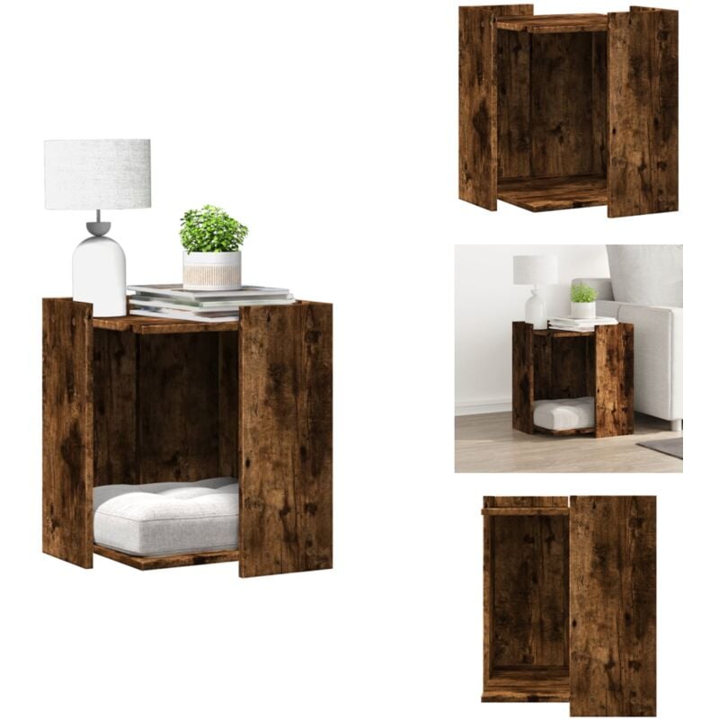 Vidaxl - Katzenklo Räuchereiche 42x42x51 cm Holzwerkstoff - Katzenklo - Katzentoilette - Katzenklo Möbel - Katzentoilette Möbel