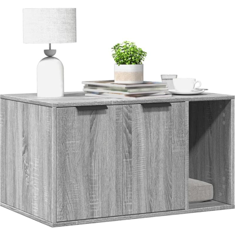 Katzenklo Grau Sonoma 80x50x45 cm Holzwerkstoff - Vidaxl