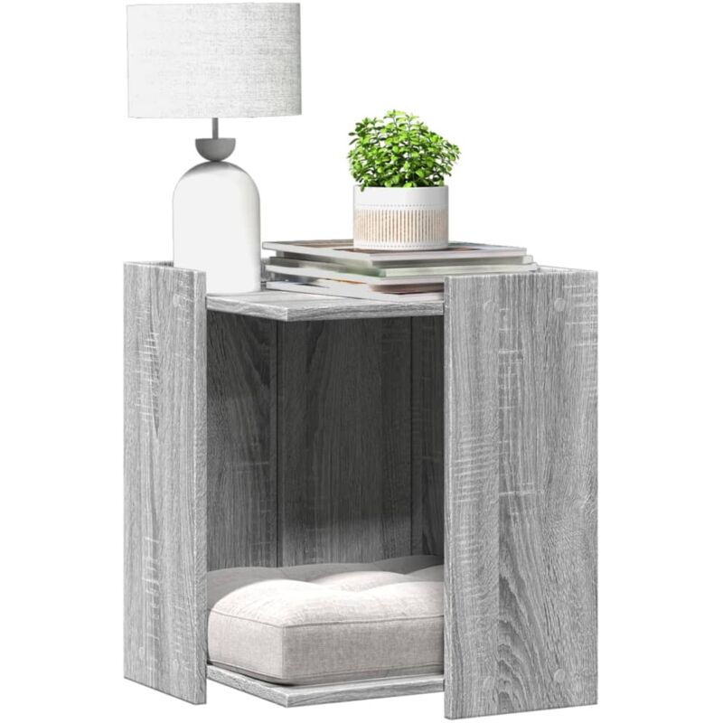 Katzenklo Grau Sonoma 42x42x51 cm Holzwerkstoff vidaXL