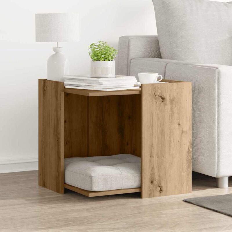 Katzenklo Artisan-Eiche 53x53x51 cm Holzwerkstoff vidaXL174212