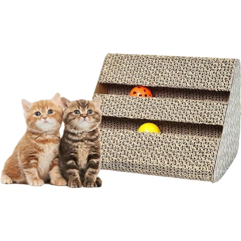 Katzenkratzbaum Karton Spielzeugball 27,3x17,5x17,5 cm Dreieck