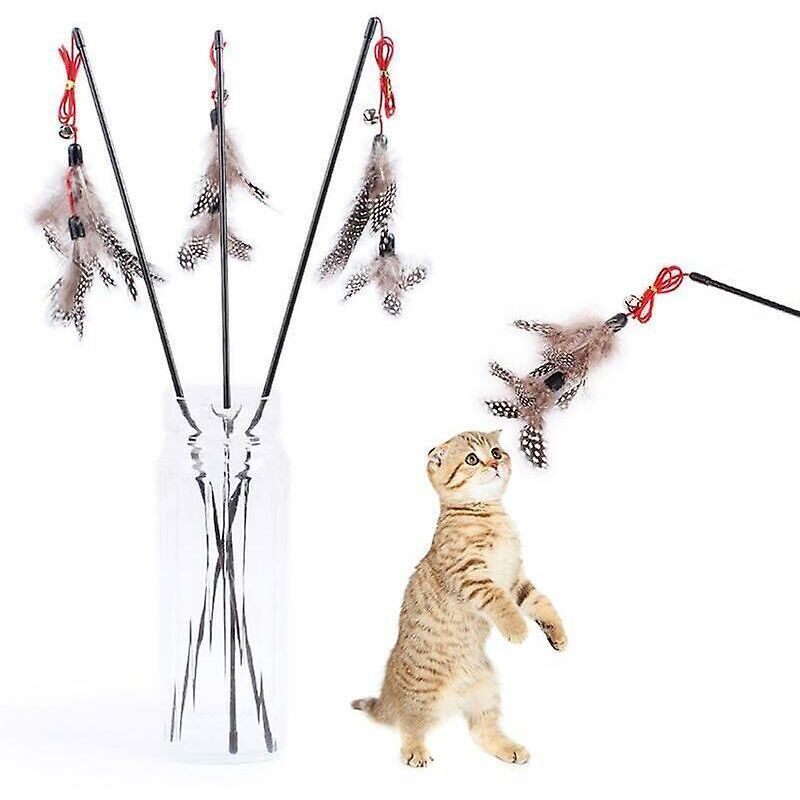 Katzenspielzeug mit braunen Federn - Katzenspielzeug