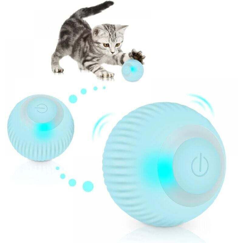 Pelota de juguete para gatos, pelota de juguete eléctrica para gatos, foto inteligente, recargable por usb, rotación de 360 grados.