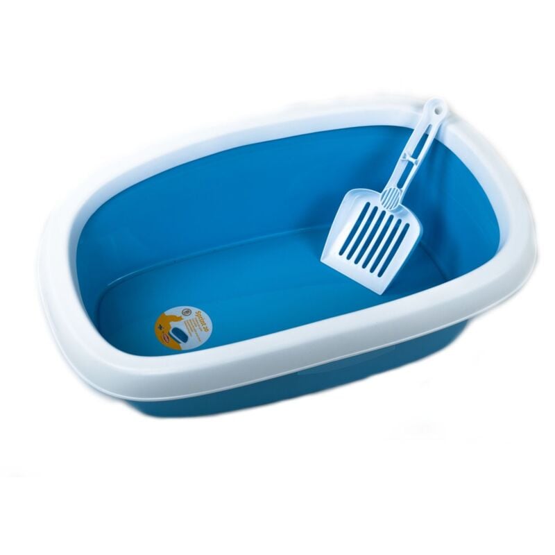 Buri - Katzentoilette Katzenschüssel Haustierschale Katzenklo Haustier-WC Haustier-Klo - blau