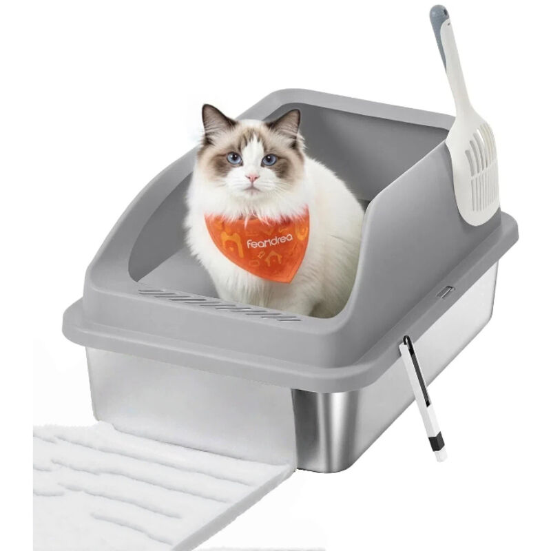 Katzenstreu und Katzentoilette – Geschlossene, tragbare Katzentoilette mit Schaufel, ohne Sandschale