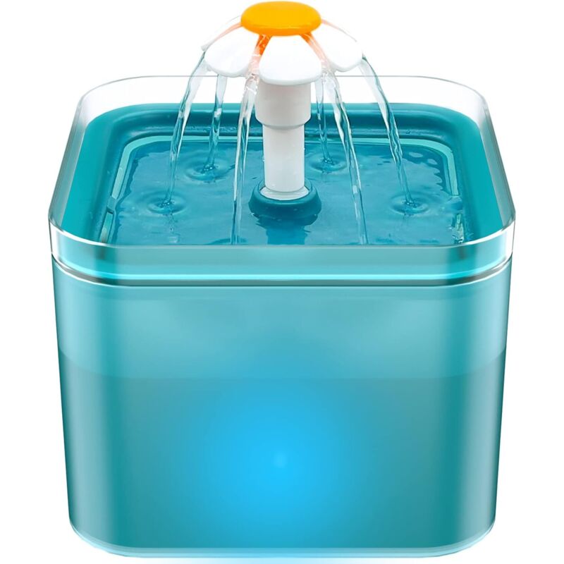 Katzentrinkbrunnen: Katzenbrunnen - Wasserbrunnen für Katzen im Innenbereich - 67oz/2L Katzentrinkbrunnen zum Trinken - Haustiertrinkbrunnen
