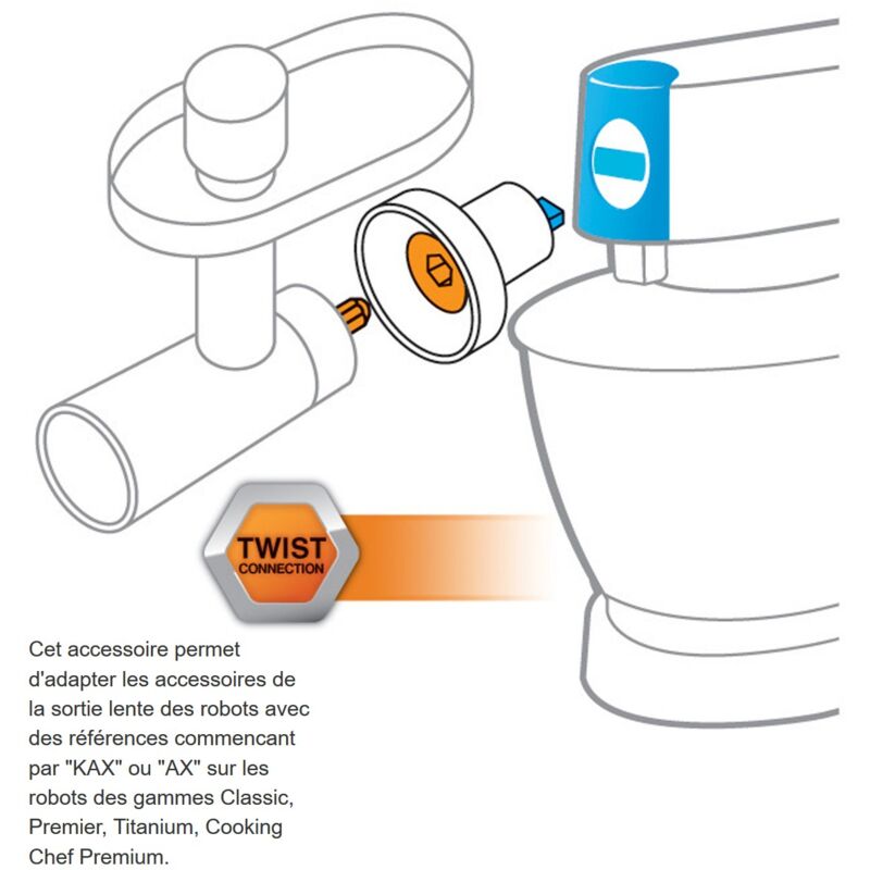 Kenwood - Ersatzteil - Adapter für Küchenmaschine - KAT001ME - aya, delonghi