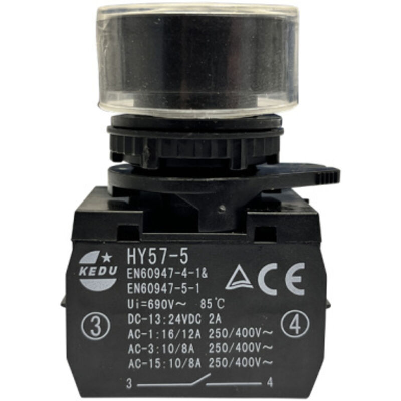 KEDU HY57-5 Druckknopfschalter 250/400V 16A Schalter für Holzspalter