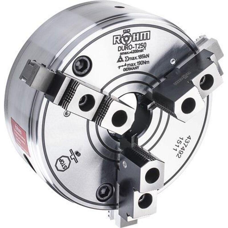 Röhm DURO-T 200, 3-Backen, Zylindrische Zentrieraufnahme, einteilige Umkehrbacken - 437477