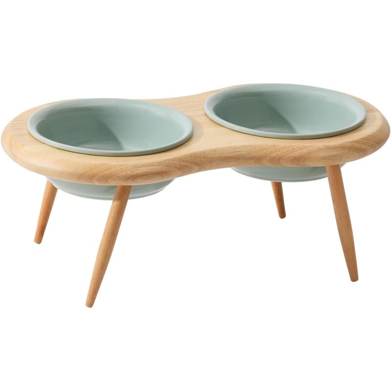 Keramik-Katzennapf, verstellbarer Katzenfutternapf, erhöhter und geneigter Katzennapf, Tierbedarf, geneigter und erhöhter Katzennapf (300 ml,