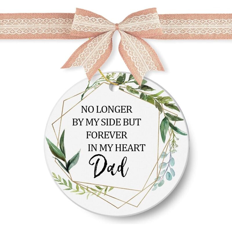 Keramik-Weihnachtsbaum-Hängedekoration für Papa, 7,5 cm