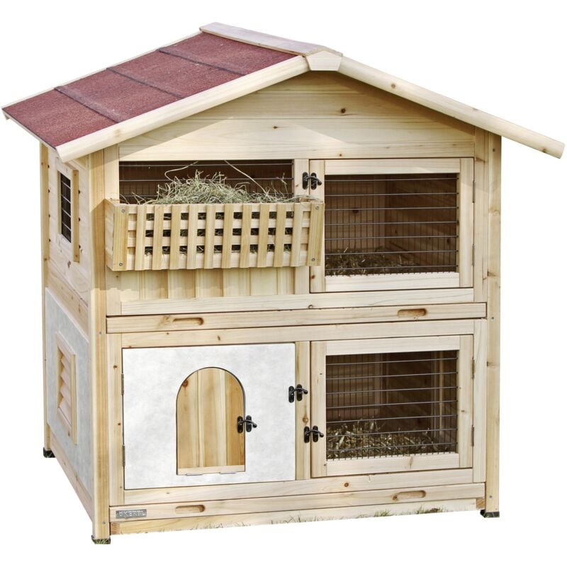 Kerbl - Nagerhaus Tyrol Alpin Stall für Kleintiere im Hüttendesign, Hasenstall