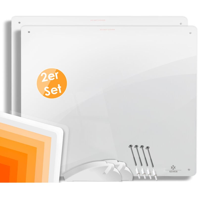 KESSER® Infrarotheizung Infrarot Wandheizung Heizung Heizkörper Heizpaneel 425-550W 2er Set ( 550 Watt )