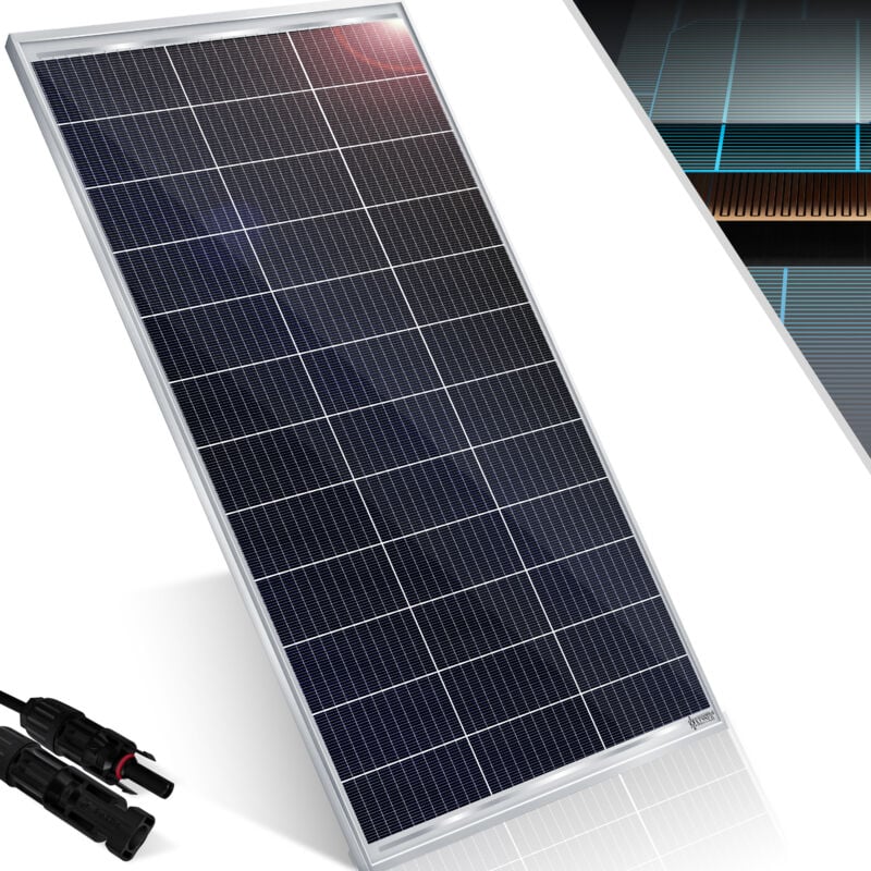 Kesser - Solarpanel Monokristallin, Solarmodul, Solarpanel - 18 v für 12 v Batterien, Photovoltaik - Solarzelle, Solaranlage, PV-Anlage, Solar für