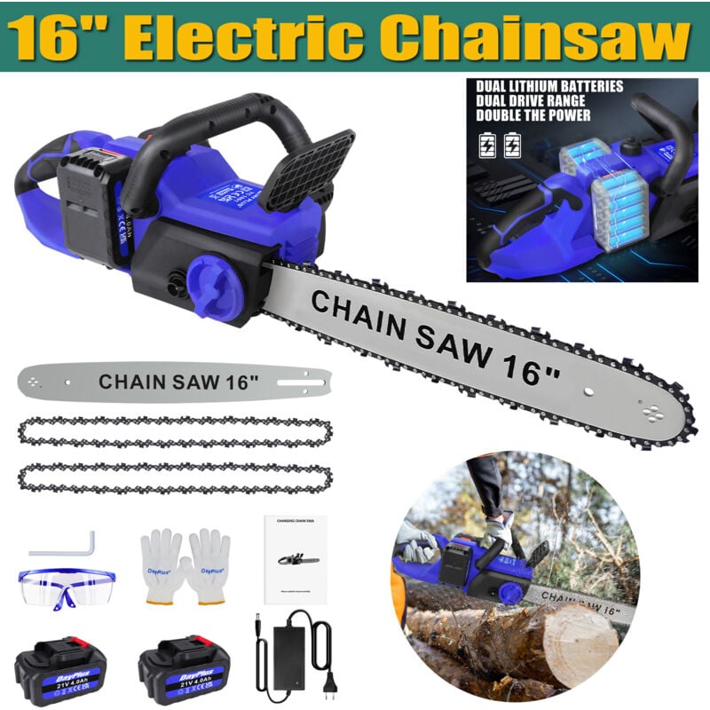 Dayplus - Kettensäge Holzschneiden 16 Zoll Elektrische Kettensäge Handkettensäge 6000W dhl