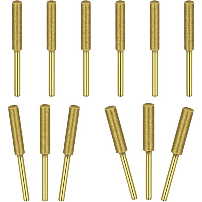 Kettensägen-Kettenschärfer, 12 Stück, Kettensägenfeilen halten länger, verschiedene Größen: 5/32 Zoll, 3/16 Zoll, 7/32 Zoll. Kettensägenblätter