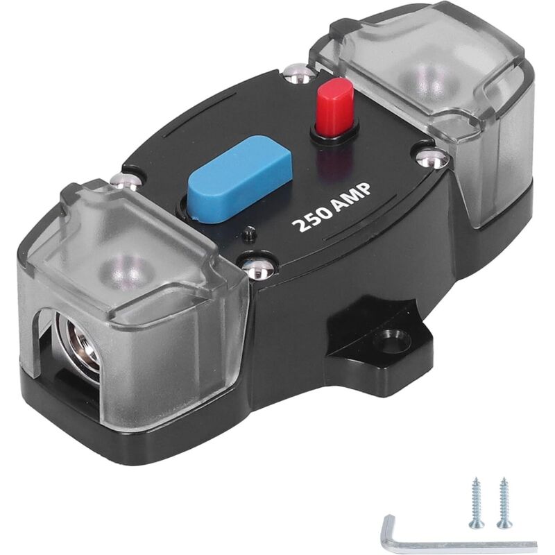 Kfz-Schutzschalter, 250-A-Schutzschalter, 12-48-V-Kfz-Audio-Schutzschalter, manuell rückstellbarer Schutzschalter, geeignet für Auto-Audio (250 A)