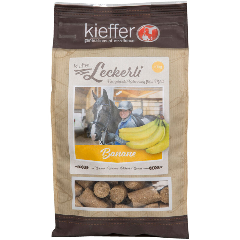 Leckerli Banane - natürlicher Leckerbissen für Pferde - 1 kg - Kieffer