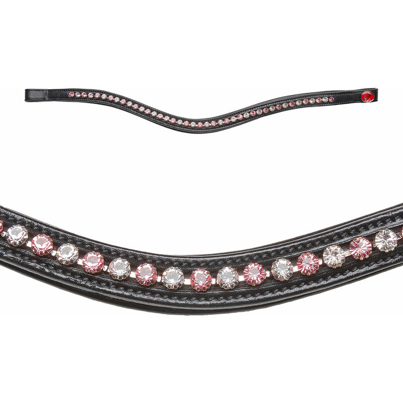 Kieffer Stirnriemen für Trense - Crystal Rose - Vollblut