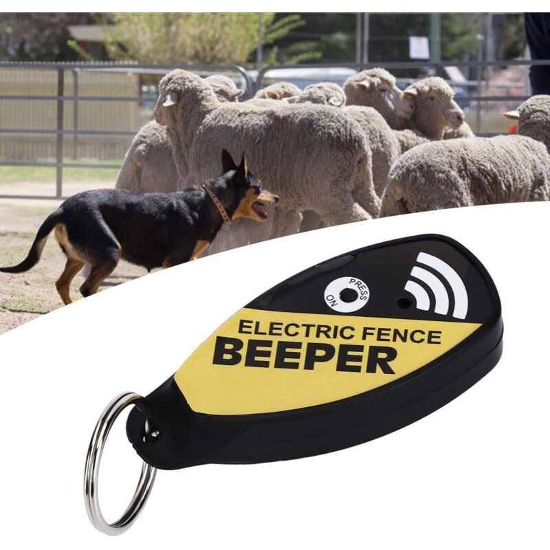 Kimiss Elektrobandzaun für Pferde, 40 Mm, Elektrozaun-Tester, Schlüsselanhänger, ABS-Elektrozaun-Piepser, ABS-Zaun-Spannungsprüfer für Bauernhöfe,