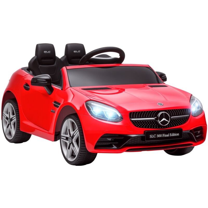 AIYAPLAY Kinder Elektroauto 12V Kinderauto mit 2,4 G Fernbedienung, 2 Motor, Kinderfahrzeug mit LED-Scheinwerfern, Hupe, Musik, Sicherheitsgurt,